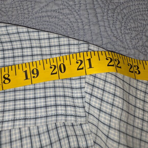 TONY HAWK MENS XXL 65% MODAL 35% POLYESTER BLUE WHITE PLAID SHORT SLEEVE SHIRT - Picture 8 of 9